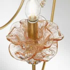 Lampadario 12 Luci Classico in Vetro, Cristallo e Metallo Lusso - Flanders Viadurini