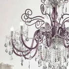 Lampadario 12 Luci in Vetro Veneziano Ametista Made in Italy - Fiorentino Viadurini