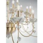 Lampadario 18 Luci Classico in Porcellana e Vetro Soffiato Lusso - Eteria Viadurini