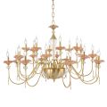 Lampadario 24 Luci Classico in Vetro, Cristallo e Metallo Lusso - Flanders