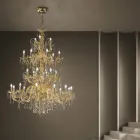 Lampadario 27 Luci in Vetro Veneziano Fatto a Mano in Italia - Fiorentino Viadurini