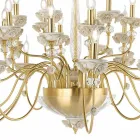Lampadario 30 Luci Classico in Porcellana e Vetro Soffiato Lusso - Eteria Viadurini