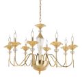 Lampadario 8 Luci Classico in Vetro, Cristallo e Metallo Lusso - Flanders