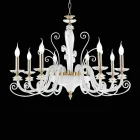 Lampadario 8 Luci in Vetro Soffiato e Cristallo di Lusso Classico - Cassea Viadurini