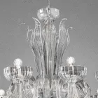 Lampadario a 12 Luci Fatto a Mano in Vetro Veneziano, Made in Italy - Regina Viadurini