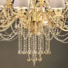 Lampadario a 16 Luci Fatto a Mano in Vetro di Venezia, Made in Italy - Milagros Viadurini