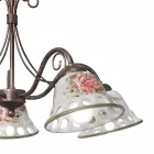Lampadario a 3 o 5 Luci Ceramica Fatta a Mano con Passanastri - Napoli Viadurini