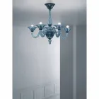 Lampadario a 5 Luci Artigianale in Vetro di Venezia, Made in Italy - Margherita Viadurini