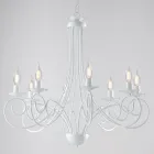 Lampadario a 5 luci in metallo e vetro per una luce equilibrata e diffusa – Laguna Viadurini
