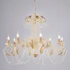 Lampadario a 5 luci stile shabby per creare atmosfere romantiche – Perla Viadurini