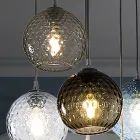 Lampadario a 7 Luci in Vetro di Venezia Soffiato a Mano - Bolle Balloton Viadurini