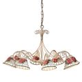 Lampadario a 8 Luci in Ceramica Fatta a Mano con Passanastri - Napoli