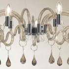 Lampadario a 9 Luci Artigianale in Vetro di Venezia Made in Italy - Bernadette Viadurini