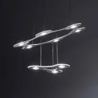 Lampadario a 9 Luci in Alluminio Verniciato Made in Italy Pregiato - Flash Viadurini