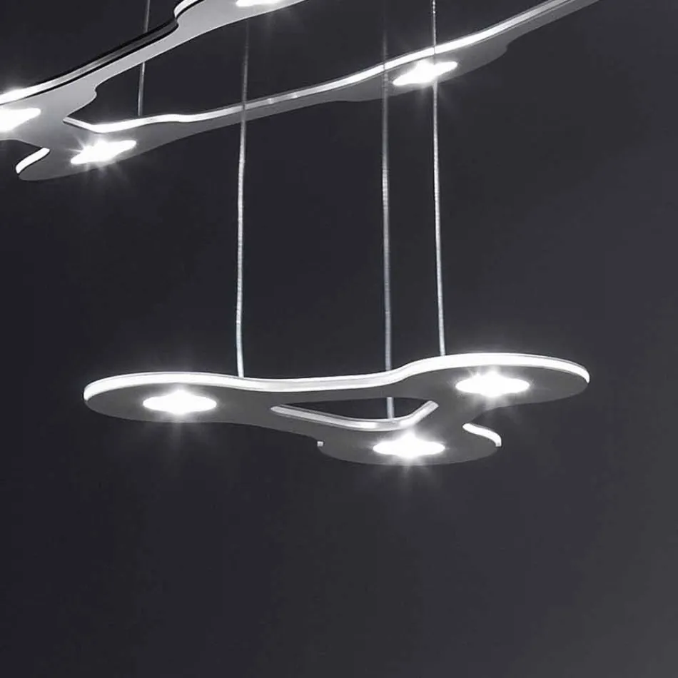 Lampadario a 9 Luci in Alluminio Verniciato Made in Italy Pregiato - Flash Viadurini