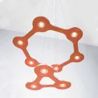 Lampadario a 9 Luci in Alluminio Verniciato Made in Italy Pregiato - Flash Viadurini