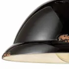 Lampadario a campana vintage in ceramica e metallo Angela Ferroluce Viadurini