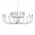 Lampadario a Sospensione a 16 o 32 Luci in Alluminio Bianco o Nero - Alviso