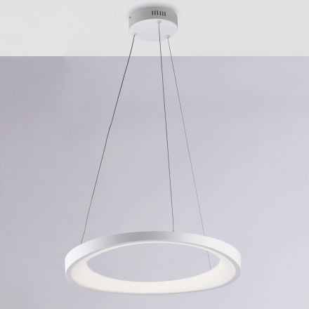 Lampadario a sospensione in metallo bianco cromo e argento per interni – Voyager Viadurini