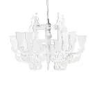Lampadario a Sospensione in Plexiglass Bianco Satinato Made in Italy - Gea Viadurini