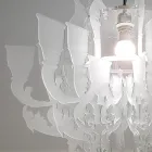 Lampadario a Sospensione in Plexiglass Bianco Satinato Made in Italy - Gea Viadurini