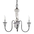 Lampadario Artigianale Ceramica e Ottone Anticato - Sanremo Viadurini