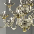 Lampadario Classico 12 Luci in Vetro Veneziano Made in Italy - Foscarino Viadurini