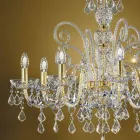 Lampadario Classico 8 Luci in Vetro Veneziano Made in Italy - Fiorentino Viadurini