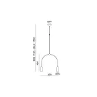Lampadario con 2 Luci in Diverse Finiture Made in Italy - Signora Viadurini