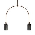 Lampadario con 2 Luci in Diverse Finiture Made in Italy - Signora