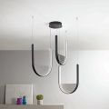 Lampadario con 3 LED con Inserto Amovibile in Vetro Granigliato - Catalpa
