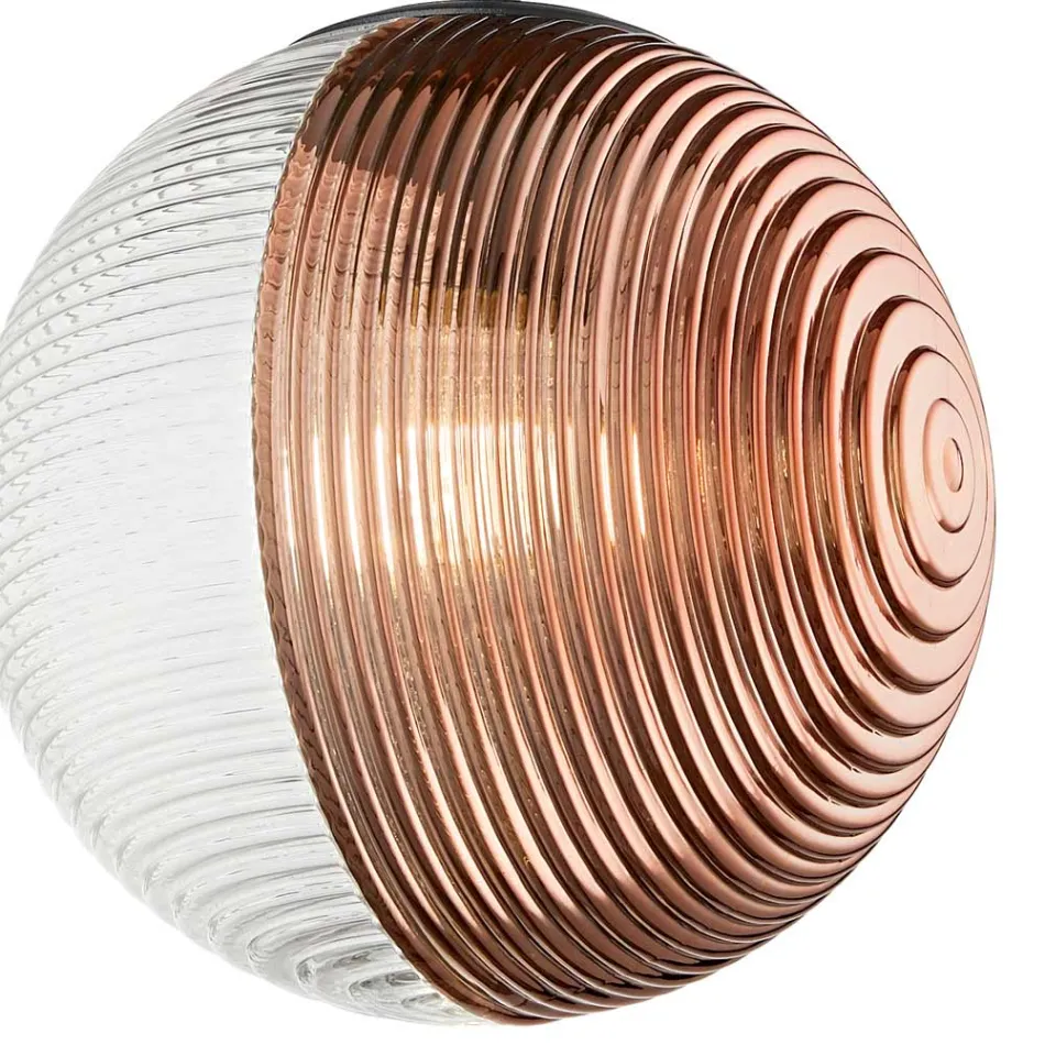 Lampadario con 8 Luci in Vetro Soffiato a Forma di Sfera Made in Italy - Prilla Viadurini