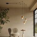 Lampadario con Cilindri in Vetro Canneté Made in Italy - Oris