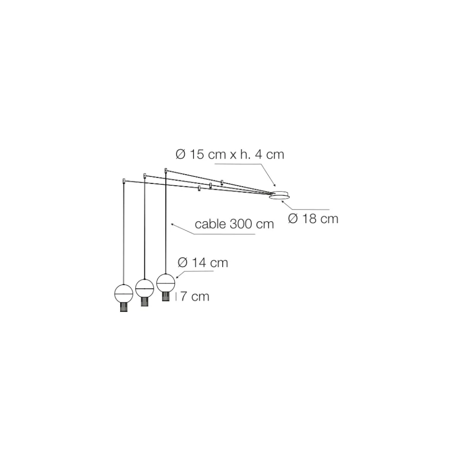 Lampadario con Cilindri in Vetro Canneté Made in Italy - Oris Viadurini