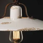 Lampadario country in ceramica e metallo Monica Ferroluce Viadurini