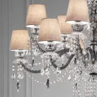 Lampadario da 12 Luci Artigianale in Vetro Veneziano, Made in Italy - Milagros Viadurini