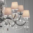 Lampadario da 12 Luci Artigianale in Vetro Veneziano, Made in Italy - Milagros Viadurini