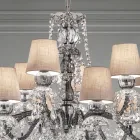 Lampadario da 12 Luci Artigianale in Vetro Veneziano, Made in Italy - Milagros Viadurini
