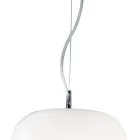 Lampadario Decentrato Tre Lumi in Vetro Veneziano Made in Italy - Soffio Viadurini