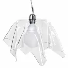 Lampadario design trasparente con drappeggio Dafne made in Italy Viadurini