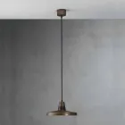Lampadario di design stile industriale in ferro anticato Monica Viadurini