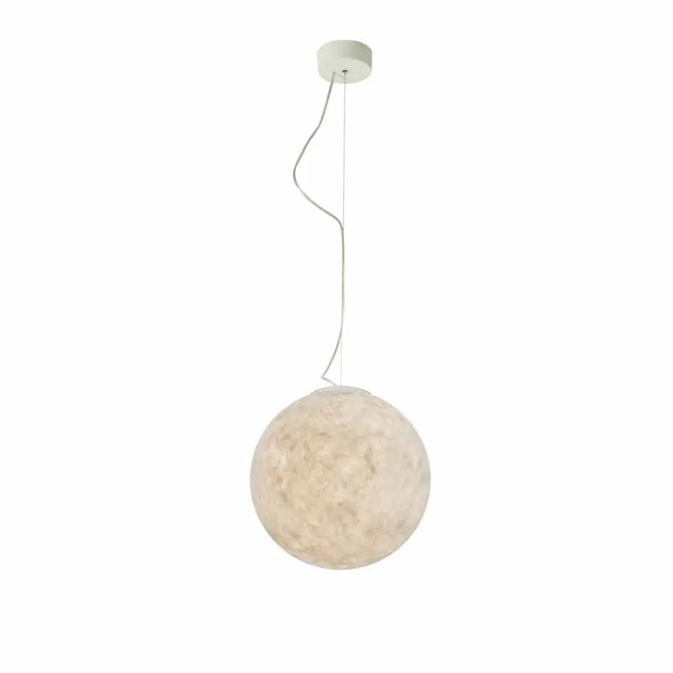 Lampadario di moderno design In-es.artdesign Luna bianco in nebulite Viadurini