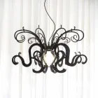 Lampadario di moderno design in plexiglass prodotto in Italia, Malito Viadurini
