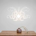 Lampadario di moderno design in plexiglass prodotto in Italia, Malito