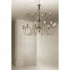 Lampadario Fatto a Mano a 18 Luci in Vetro di Venezia Made in Italy - Vittoria Viadurini