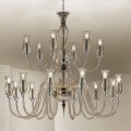 Lampadario in Vetro di Venezia Fatto a Mano a 18 Luci Made in Italy - Vittoria