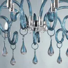 Lampadario Fatto a Mano a 9 Luci in Vetro Veneziano Made in Italy - Bernadette Viadurini