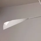 Lampadario in Acciaio Verniciato Bianco Fatto a Mano Made in Italy - Elica Viadurini