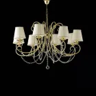 Lampadario in Ferro Cromato con Paralumi Made in Italy per Arredare L’interno - Praga Viadurini