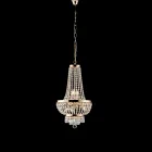 Lampadario in Ferro e Dorato con Strass Made in Italy per Arredare L’interno - Austria Viadurini